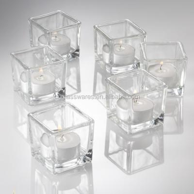 China Europe clear square glass vase /square glass candle holder/square glass cup for sale