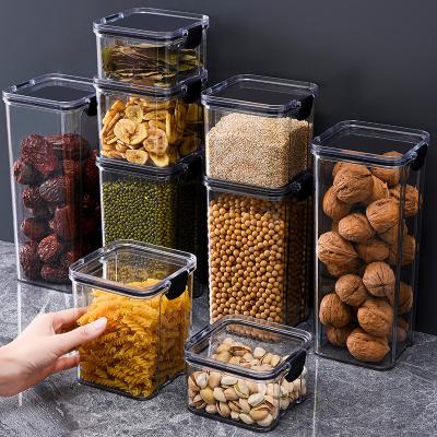 China Steamable Direct Deal Clear Plastic Food Dry Storage Container With Airtight Anti Oxidation Food Container Durable Kitchen Storage for sale