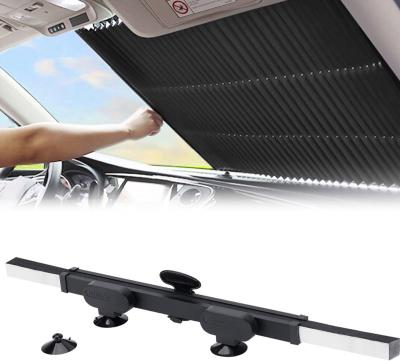 China UV Lowering Car Interior Temperatures Silver Easy Use Car SUV Truck Front Windshield Suction Cups Heat Insulated UV Reflector Sun Shade Foldable Window Covers for sale