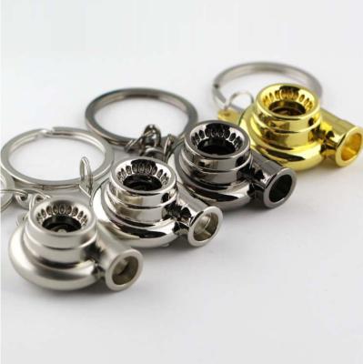 China China Wholesale Durable Luxury Key Accessories Cool 3D Car Parts Turbocharger Metal Turbo Whistle Key Chain Rings Bracket for sale