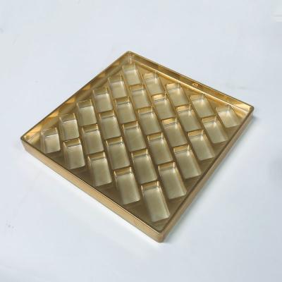 China Luxurious Golden Blister Tray Customized Plastic Box for Chocolates Cookies Pastries for sale