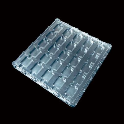 China Clear PET Turnover Plastic Holder Blister Tray for Semiconductor Components Customized for sale