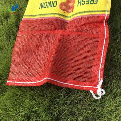 China Recyclable 50*80, 52*85, 55*90 PP Gauze Mesh Tubular Bag Onion Packing Potato for sale