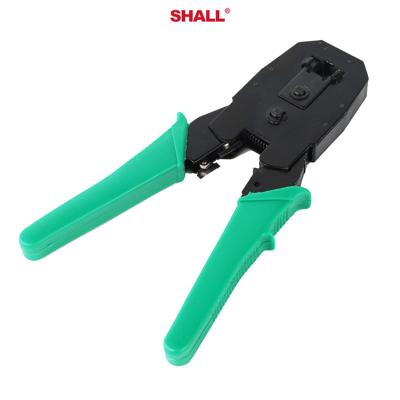 China STRIP PLIERS Rj 45 Crimp Pliers Crimping Jaws Carbon Steel Ratcheting Terminal Flange Terminals 2 In 1 Wire Stripper Cutter Combination for sale