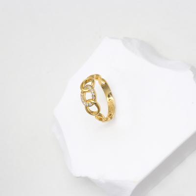 China Fashion New Fashion Jewelry Women's Gold Plated Ring Buckle Ring Part for sale