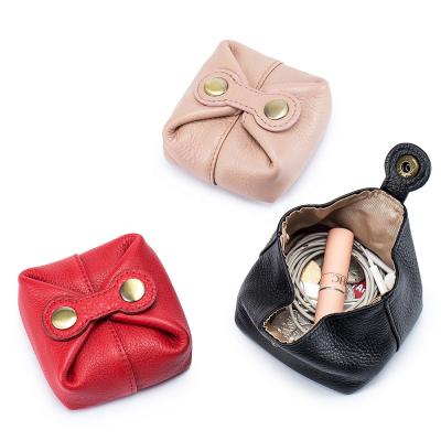 China First Layer Whip 2022 New Fashion Woman Mini Coin Wallet Lipstick Storage Soft Leather Wallets Cute Small Coin Purse For Woman for sale