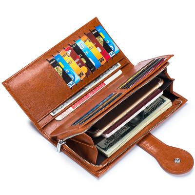 China Cow Split BOSHIONCASE Design Women Wallet Lady Leather Purse Ladies Luxury Leather Female Wallet Along for sale