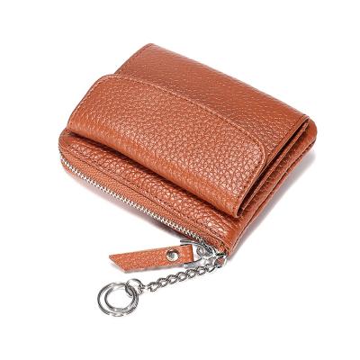 China The Other Simple Coin Purse Small Mini Zipper Coin Purse Ladies Wallet Leather Card Holder for sale