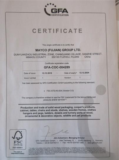 FSC - Mayco (Fujian) Group Ltd.