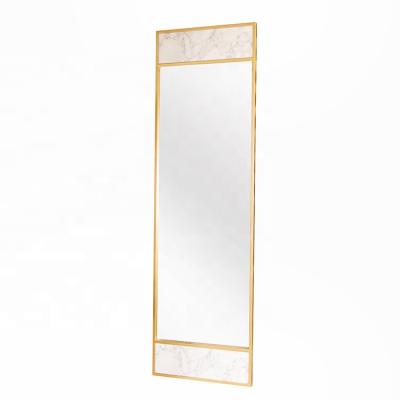 China Wholesale Hand Made Marble Effect Modern Gold Frame Mayco Decorative Integral Mirror for sale