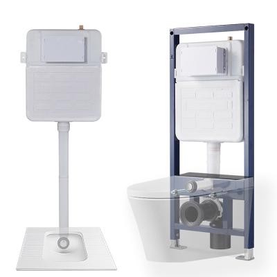 中国 Space Saving Horizontal Outlet In Wall Cistern Wall Clean Flush Tank 販売のため