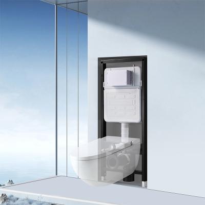 China Water Saving HDPE Wall Hung Toilet Cistern With Side Inlet And Diaphragm Valve For Dual Flush zu verkaufen