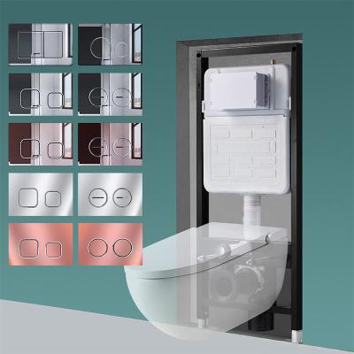 Cina Modern Rectangular Wall Hung Dual Flush Concealed Cistern for Bathroom in vendita