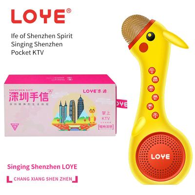 China LOYE Wireless Karaoke Microphone Magic Handheld Sound Microphone For Kids Baby Toddler Kids 2 In 1 Portable Handheld Home Party for sale