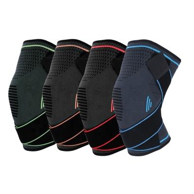 China Amazon Breathable Wholesale Adjustable Elasticity Running Popular Custom Made Knee Brace Knee Compression Sleeve Support for sale