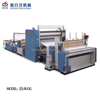 China Tissue Converting ZQ-III-DG Laminating Toilet Paper Rewinding Machine for sale