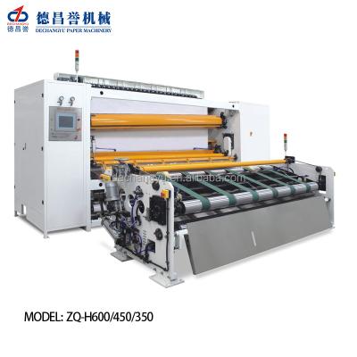 China Tissie Converting ZQ-H600 Non To Stop Type High Speed ​​Fabric Roll Production Line for sale