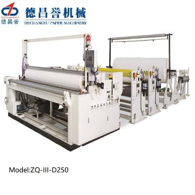 China Cloth Converting ZQ-III-D250 Late Model Jumbo Paper Roll Slitting Rewinding Machine for sale