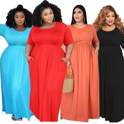 China New Style Anti-Static Plus Size Dress Borders Women Summer Clothing Dress 5xl Long Plus Size Dresses For Women for sale