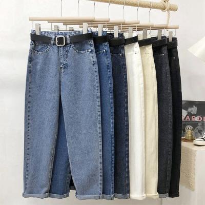 China Streetwear Women's Waist Mom Jeans Ladies Denim Pants QUICK DRY High Top Casual Jeans Friend Workout for sale