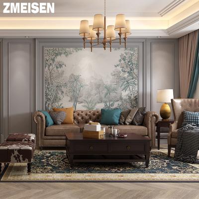 China European American Customization Full Case Wall Panel Luxury Solid Wood Living Room Villa for sale