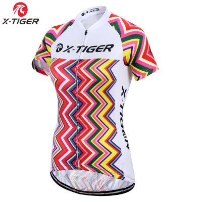 China Antibacterial Women Cycling Jersey Summer Anti-UV Cycling Clothing Racing MTB Bike Clothes for sale