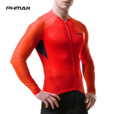 China PHMAX Breathable Men's Pro Jersey Ropa Ciclismo MTB Bike Cycling Clothing 100% Polyester Long Sleeve Cycling Clothing Cycling Clothing for sale