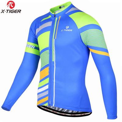 China X-TIGER Antibacterial Winter Fleece Thermal Man Cycling Tank Top Ciclismo Ropa Cycling Sportswear Bike Long Sleeve Cycling Clothing for sale