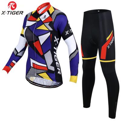 China X-TIGER Antibacterial Winter Women's Miti Cloth Jackets Singlet Set Bicycle Cycling Tank Top Bike Clothing Cycling Long Tank Top Cycle Kit for sale