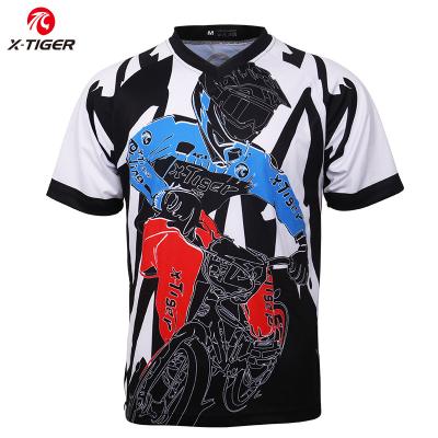 China X-Tiger Brand Antibacterial Polyester Downhill Tank Tops 100% Downhill Cycling Shirt Mountain Bike Shirt Motocross Sports Racing Wear for sale