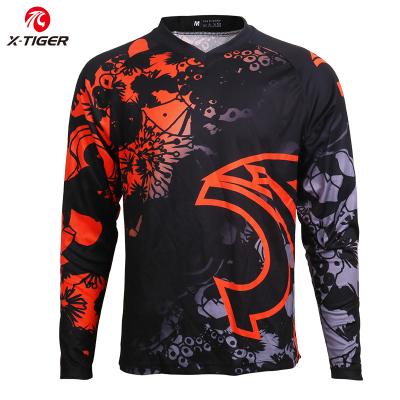 China Antibacterial Inclined Custom Long Sleeves Mountain Bike Mtb Cycling CAD Quick Dry Motocross Maillot Ciclismo Hombre Racing Tank Top for sale