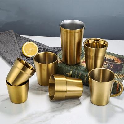 China Disposable Coffee Tea Insulation Cup Disposable Stainless Steel Water Cups Anti-scalding Wine Glasses Drinking Beer Cup for sale