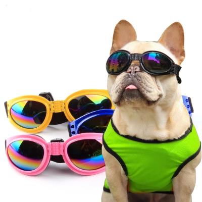 China Best Viable Selling UV Dog Cat Accessories Pet Supplies Small Medium Large Dog Foldable Glass 3 Color Pet Protective Sunglasses for sale