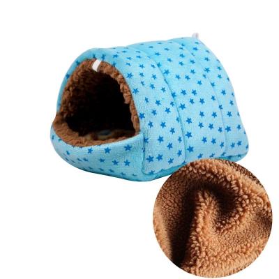 China Mini Animals Chinchillas Squirrel Bed Nest Hamster Room Cage Accessories Breathable Hamster Bed Cotton Pet Nest for sale