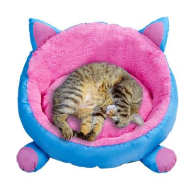 China Breathable Cat Bed Around Warm Pet Cats Ear Bed Room Plush Dog Bed Sofa Cushion Nest Puppy Cat Warm Kitten Sleeping Bag for sale