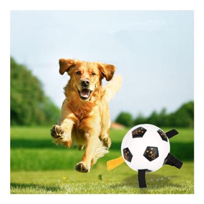 China 17cm Sustainable Interactive Football Toys For Small Dogs Bite Resistant TPU Ball Pets Toy For Small Dogs Outdoor Dog Training Accessories for sale