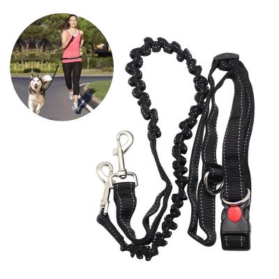 China JEWELED Adjustable Nylon Hand Free Dog Leash For Dog Pet Lead Restraint Chest Strap Running Jogging Dog Walking Supplies for sale