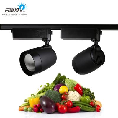 China New Design Modern Chain Store 36W Aluminum Cool Track Fruit Food Meat Shop COB Farmers Market Cool Lamp Light for sale