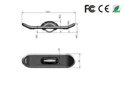 China Veilige Zelf In evenwicht brengend 6.5 Duim Één Wiel Elektrisch Skateboard Samsung Op batterijen Te koop