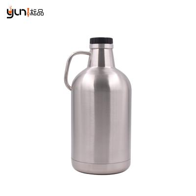 China Hot Sale 128oz PORTABLE Stainless Steel Dual Wall Vacuum Vibrator with Wide Mouth and Handle for sale