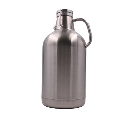 China PORTABLE Advanced Craft Stainless Steel Craft Beer 128oz Insulated Shaker With Flip Top And Handle for sale