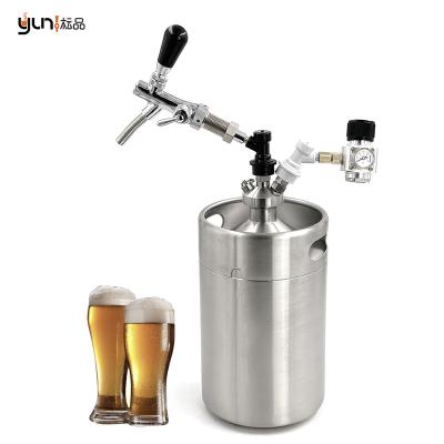 China Best Homecraft Part 5L Mini Beer Pressurized Co 2 Vibrator Keg Tap System For Dispenser L: 34CM for sale