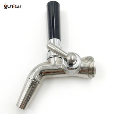 China Good Custom Beer Tap 18/8 Flow Control Stainless Steel Adjustable Top Sealing Beer Tap With Variable Spout Tip for sale