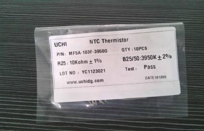 China Radiale Leaded Epoxyhars Met een laag bedekte 10K NTC Thermistor voor het Meten van Temperatuur Te koop