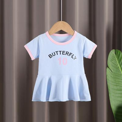 China New Girl's Summer Causal Baby Princess Skirt Western Korean Version Baby Girl's Dress Style Casual Nightgown for sale