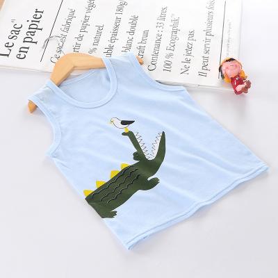 China Softly 2022 Cheap Children Cotton Vest Sleeveless Summer Cooling Vest For Kids Cotton Baby Breathable Cotton Vest for sale