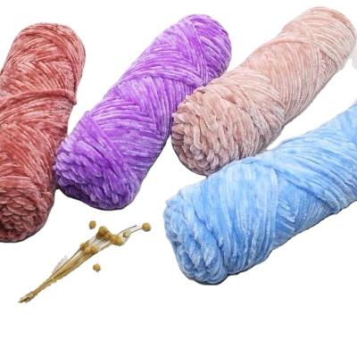 China factory best seller comfortable 100g Plush Acrylic Velvet Chenille Yarn For Weaving for sale