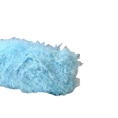 China 100 Polyester Hand Knitting Fluffy Yarn Faux Fur Yarn For Crocheting Scarf feather yarns for sale