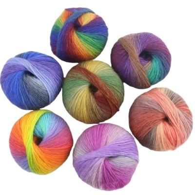 China Factory  DIY knitting 100% Wool Yarn for Hand knitting wholesale shawl dyed wool yarn for sale