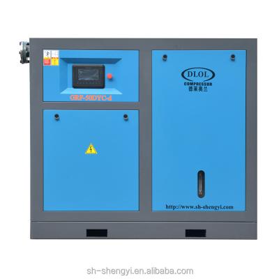 China Lubricated PM Motor Screw Air Compressor 15kw Permanent Magnetic Variable Frequency for sale